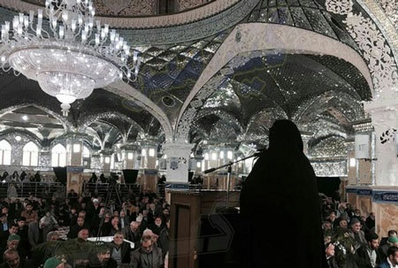 الهام چرخنده در سخنرانی نماز جمعه