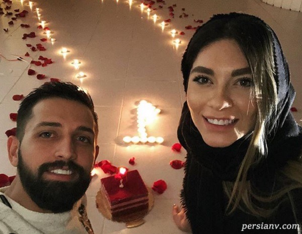 عکس محسن افشانی و همسرش با لباس هایی عجیب به مناسبت تولد!!