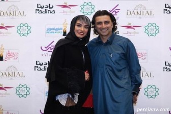 امین زندگانی و همسرش الیکا عبدالرزاقی جشن حافظ امسال