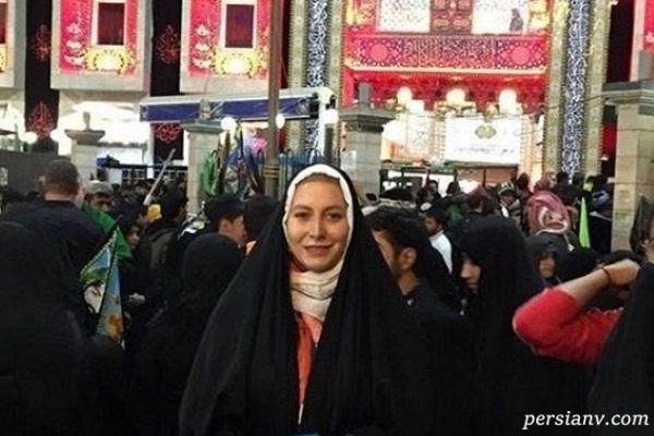 فریبا نادری در کربلا با چادر و پاسخ هوشمندانه او به اتهام ریاکاری!!