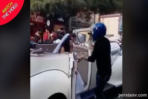 عکس العمل عجیب مرد جوان هنگام دیدن نامزد سابق در ماشین عروس!!!