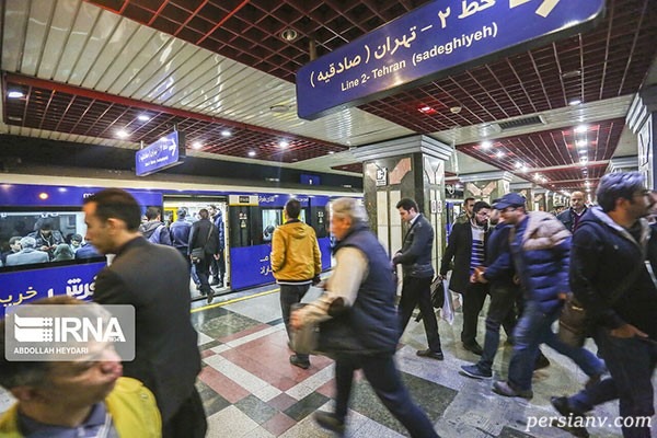 متروی تهران بعد از گرانی بنزین ازدحام مسافران متروی تهران