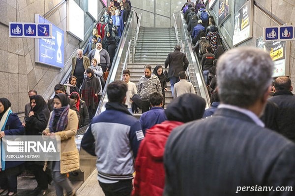 وضعیت متروی تهران بعد از گرانی بنزین ازدحام مسافران متروی تهران