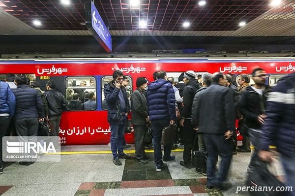 وضعیت متروی تهران بعد از گرانی بنزین ازدحام مسافران متروی تهران