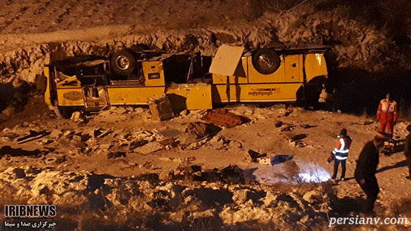 حادثه مرگبار واژگونی اتوبوس محور زنجان تبریز
