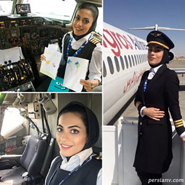 نشاط جهانداری و همسرش ؛ زندگی شخصی و کاری دومین خلبان زن ایرانی
