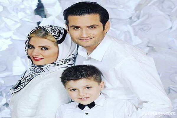 پویا امینی ، همسر و پسرش در بیستمین سالگرد ازدواجشان