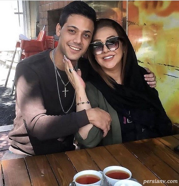 بازیگر زن و پسرش