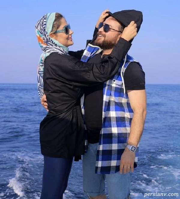 پریا پرتوی و همسرش بابک جهانبخش و همسرش پریا