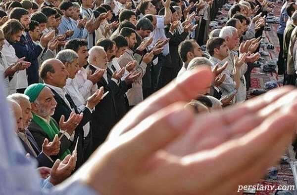اقامه نماز عید فطر با رعایت پروتکل های بهداشتی در دانشگاه تهران