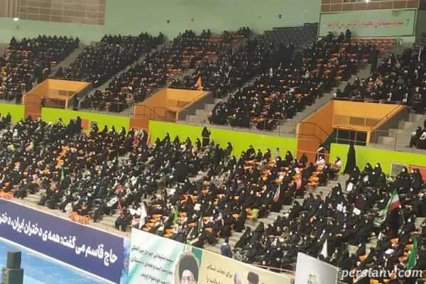 گردهمایی دختران حاج قاسم با حضور بانوان در ورزشگاه ۱۲ هزار نفری
