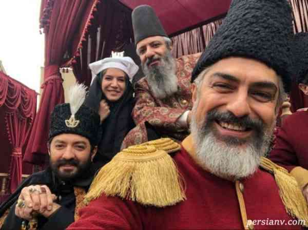 تیپ قاجاری مهدی پاکدل در پشت صحنه سریال جیران تیپ قاجاری مهدی پاکدل
