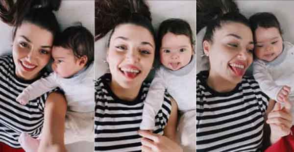 سلفی های خنده دار هانده ارچل با خواهر زاده با مزه اش
