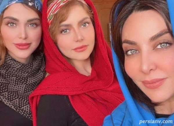 فقیهه سلطانی در کنار دو خواهرش خواهر فقیهه سلطانی