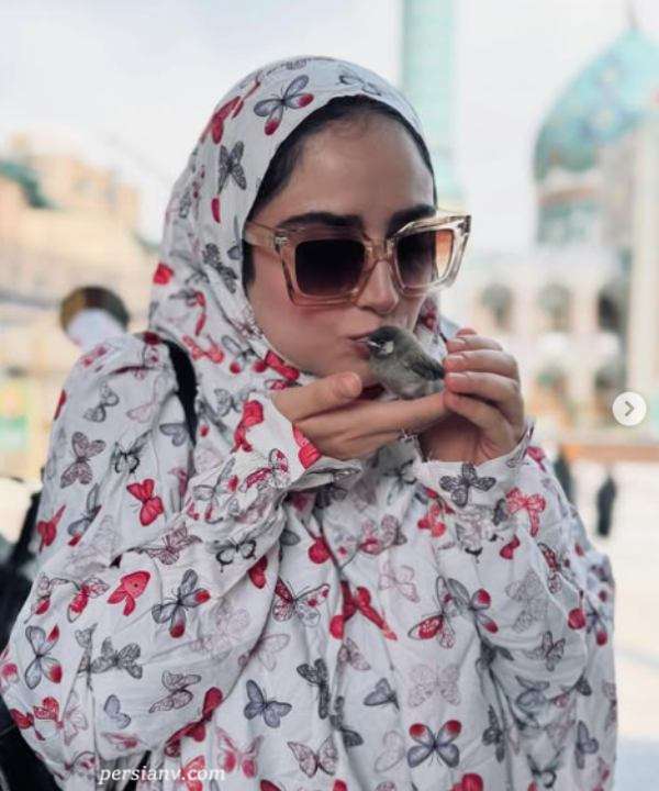 هانیه غلامی با چادر پروانه ای هانیه غلامی