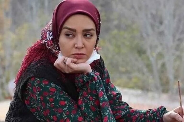 استایل عجیب ندا قاسمی, شیرین سریال نون خ با شلوار راه راه!