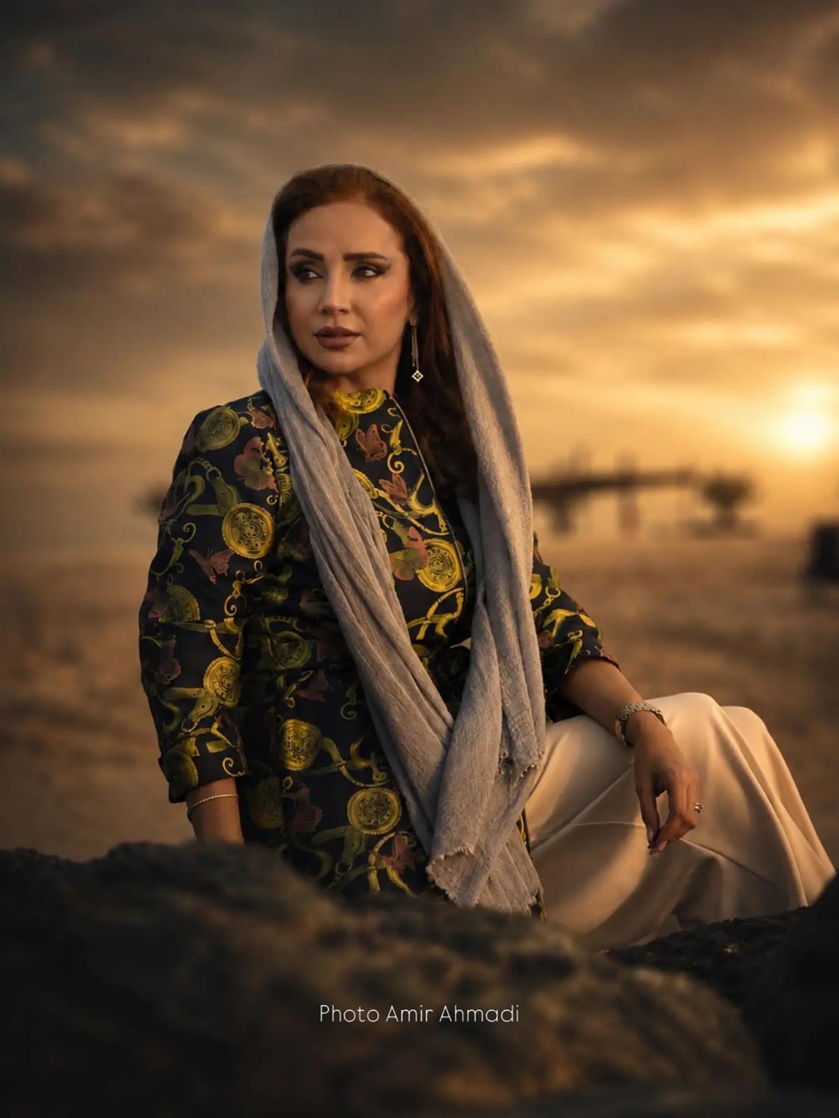شبنم قلی خانی در سواحل دبی / تصویری متفاوت در کنار دریا با متنی احساسی