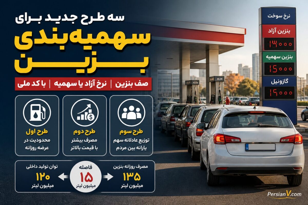 سه طرح جدید برای سهمیه‌بندی بنزین ؛ صف بنزین، نرخ آزاد یا سهمیه با کد ملی؟