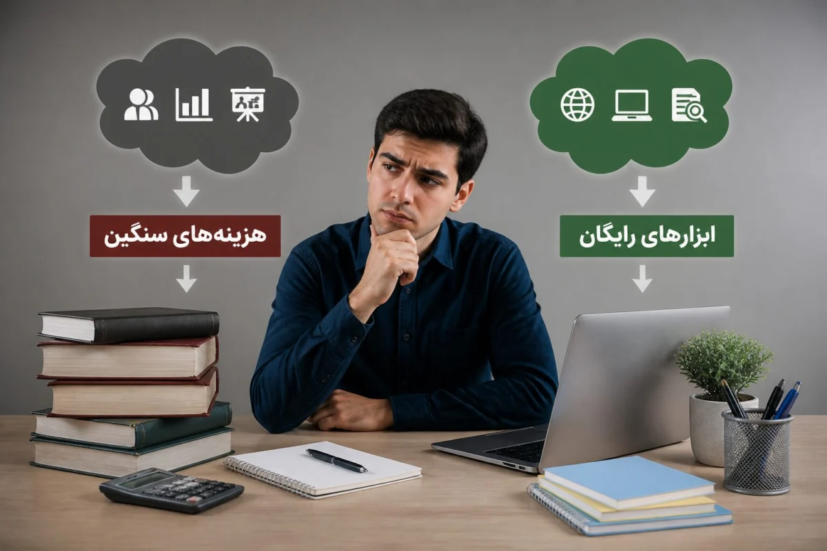 هزینههای سنگین در مقابل ابزارهای رایگان هزینههای سنگین در مقابل ابزارهای رایگان