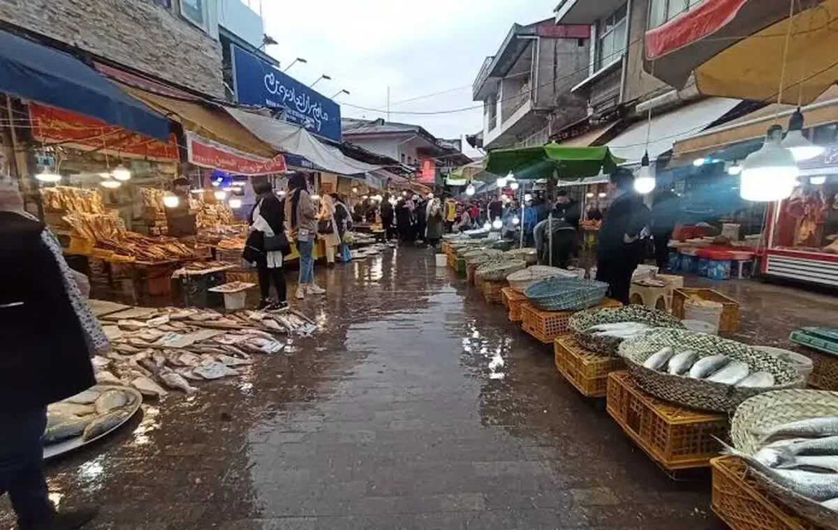 عکس نایاب از بازار رشت در دوران قاجار