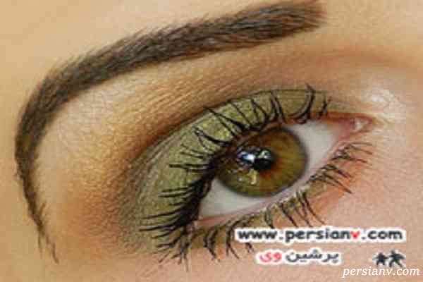 آموزش آرایش چشم به رنگ سبز زیتونی