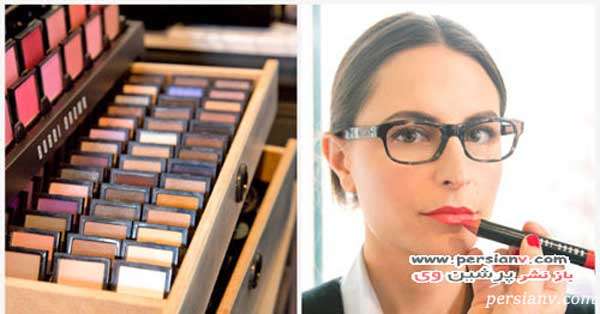 آرایش متناسب با عینک های فریم رنگی و طرح دار