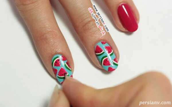 طراحی ناخن های میوه ای