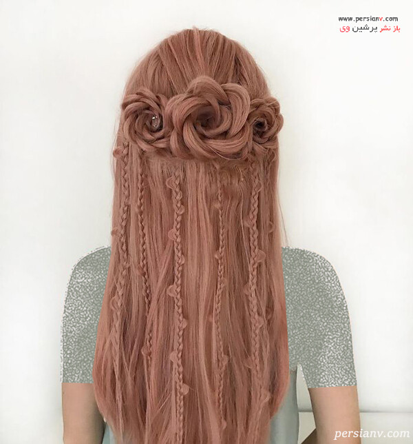مدل مو به شکل گل