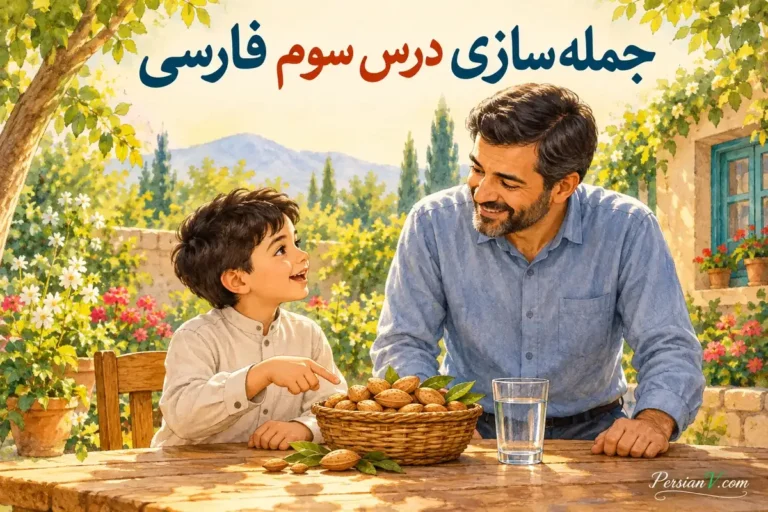 ۲۰ جمله‌سازی درس سوم فارسی کلاس اول؛ با کاربرگ چاپی