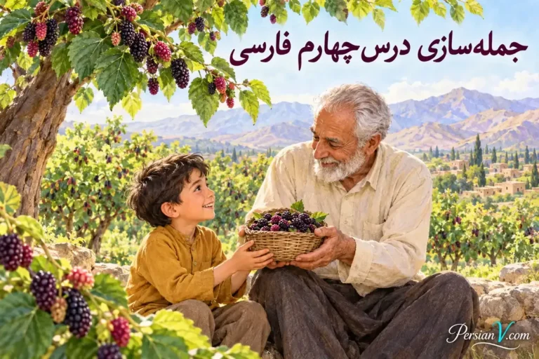 ۲۰ جملهسازی درس چهارم فارسی کلاس اول؛ از توت تا دوستی