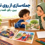 ۲۰ جمله‌سازی از روی تصویر کلاس اول؛ ببین، بگو و قصه بساز