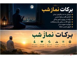 تصویری از نماز شب در خلوت و سکوت