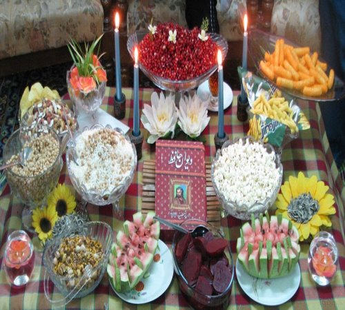 چیدمان یلدایی زیبا و متفاوت چیدمان یلدایی