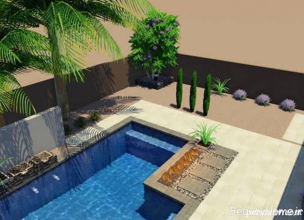 استخر زیبا حیاط خلوت حیاط خلوت دنج