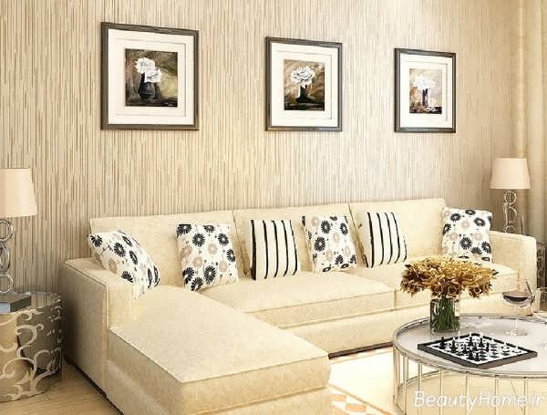 کاغذ دیواری همرنگ با مبلمان خانه کاغذ دیواریهای شیک