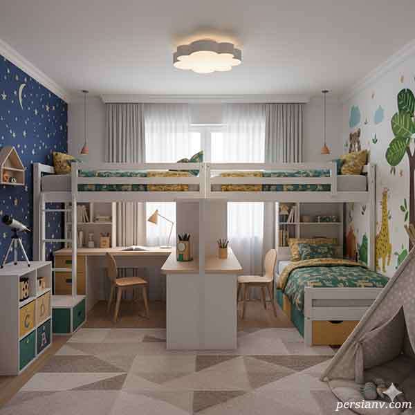 طراحی اتاق خواب برای دو فرزند
