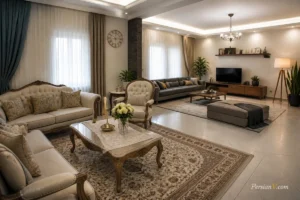 چیدمان دو دست مبل در پذیرایی ؛ ۸ نقشه اصولی برای مبل راحتی و استیل