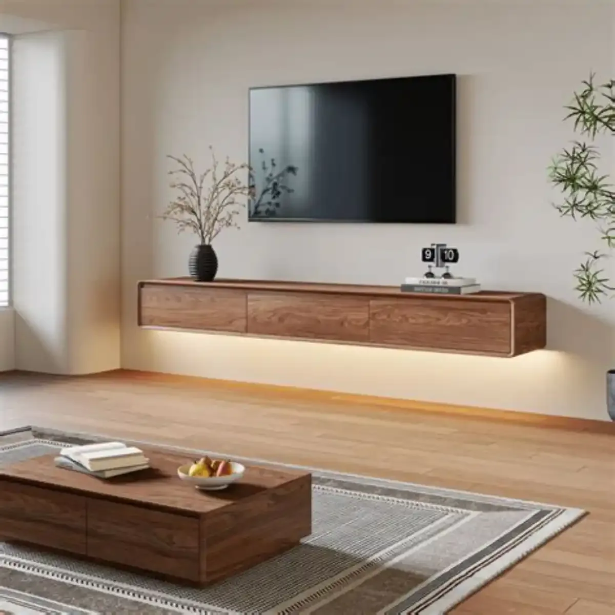 میز تلویزیون دیواری ؛ مدل‌های جدید میز تلویزیون دیواری ساده، چوبی، مینیمال و شناور