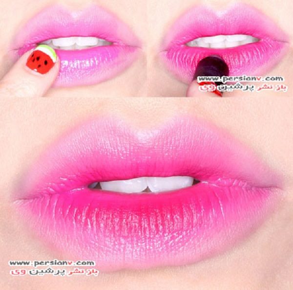آرایش لب سایه روشن